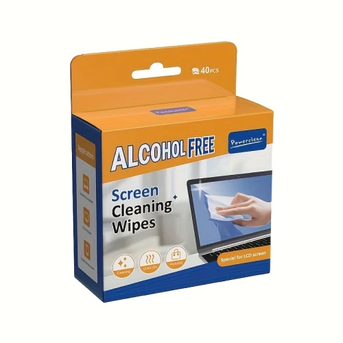 40 Individually Packaged LCD Screen Cleaning Wipes – Portable & Streak-Free
