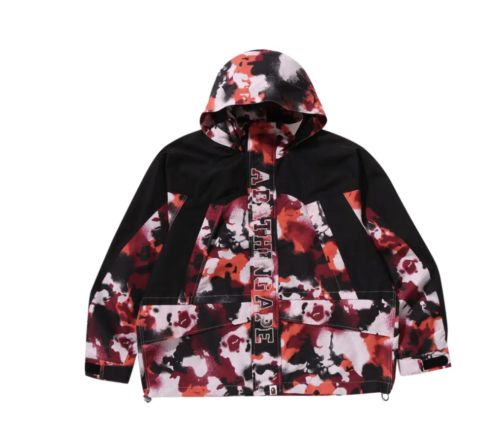 BAPE Map Camo Snowboard Jacket 'Red'