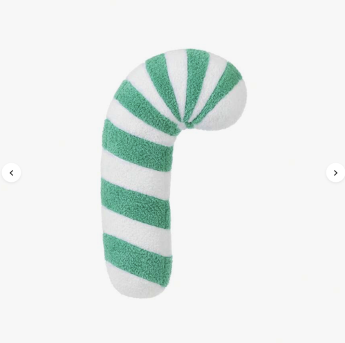 Green Candy Cane Plush Pillow