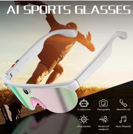 4K AI Smart Camera Sport Glasses