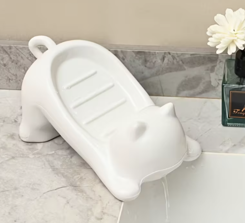 Cat-Shaped Soap Dish