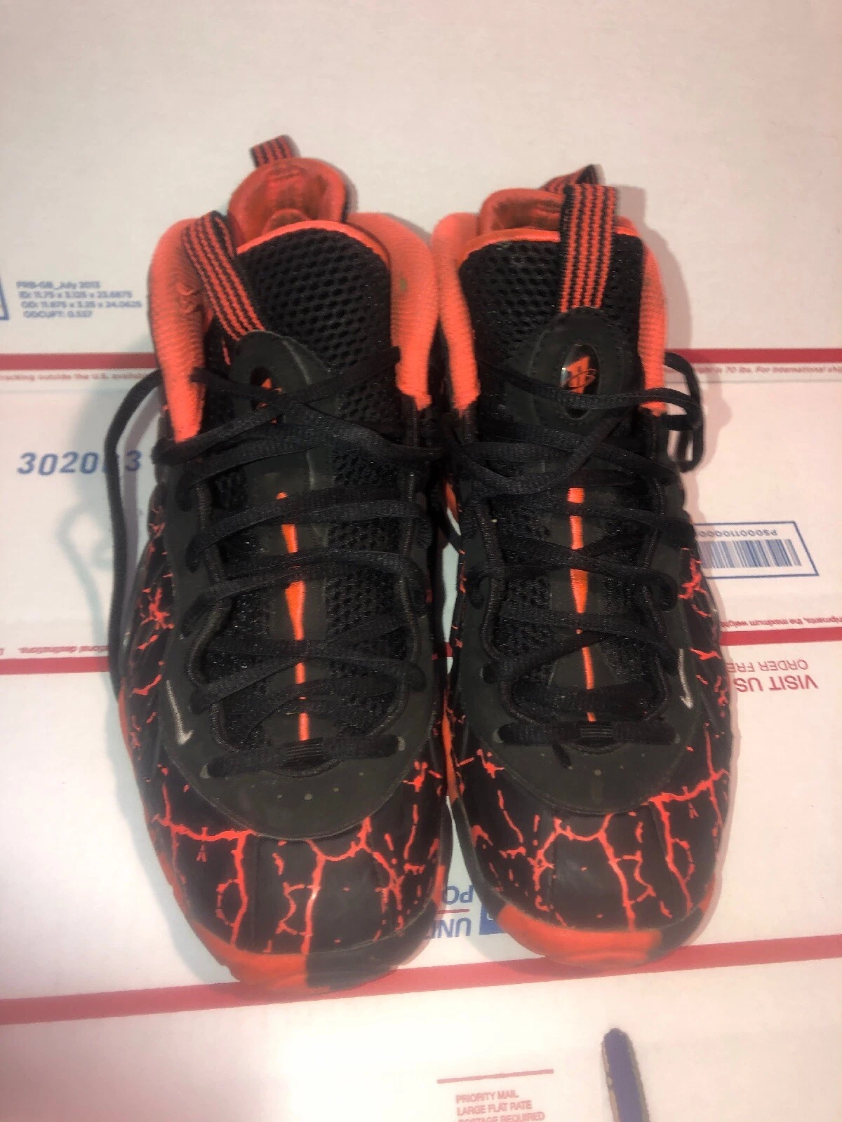 Nike Little Posite One Lava Style # 644791-010 Size 6Y