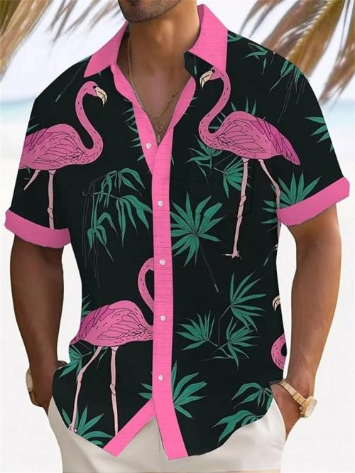 Summer Printed Mens Short Sleeve Shirt