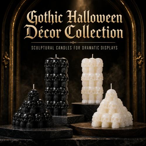 Halloween Skull Pyramid Aromatherapy Candle Ornament