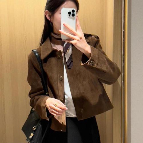 Retro Loose-fit Lightweight Jacket For Petite Figures
