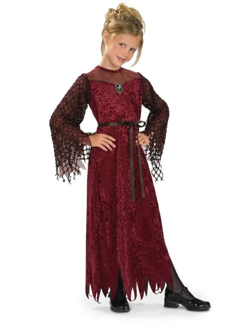 Vampiress Gothic Enchantress Kids Girls Halloween Costume Rubies Red Dress M L