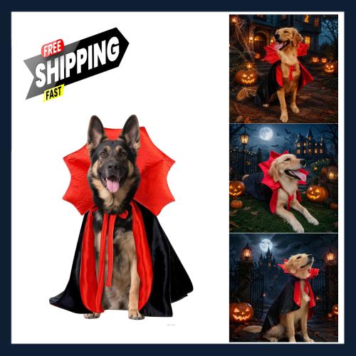 Dog Halloween Costume Large Breed Adjustable XL XXL Big Dog Vampire Costume for