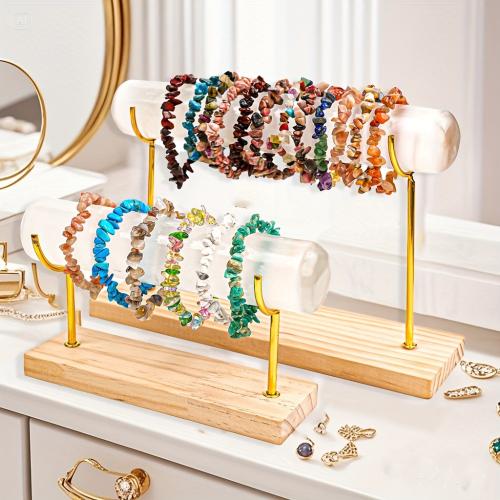 Natural Crystal Cylinder Jewelry Storage Stand