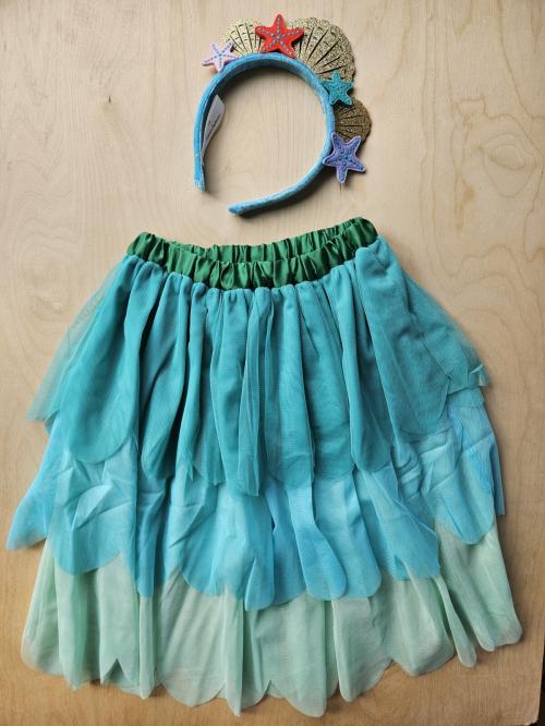 NWT HANNA ANDERSSON KIDS MERMAID HALLOWEEN COSTUME HEADBAND TULLE SKIRT $75