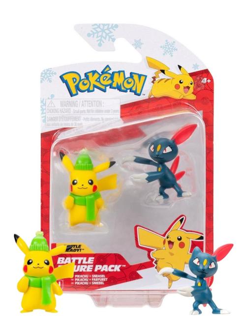 Pokemon Sneasel & Pikachu (Green Scarf) Battle Figure Pack New in Package