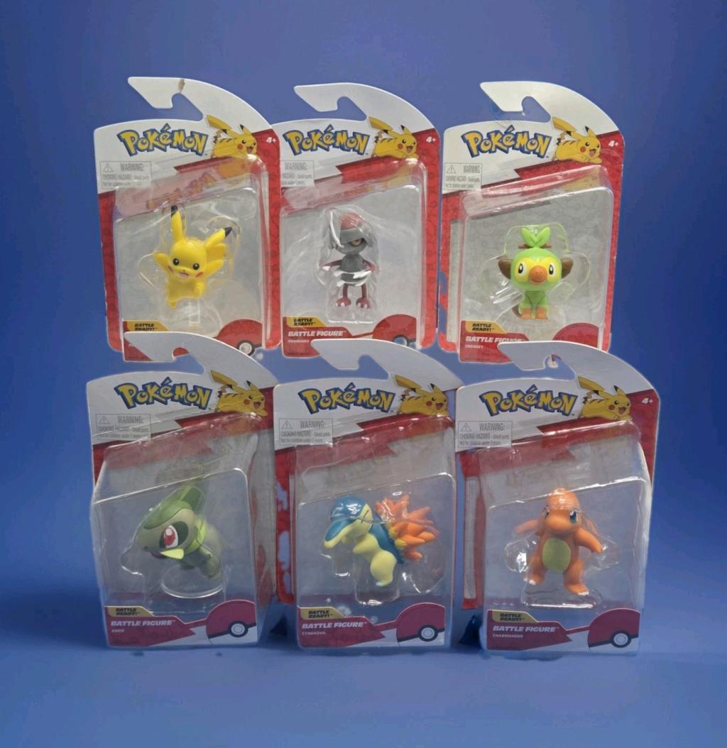 Pokemon Battle Figure Mixed Set of 6 Pikachu Axew Cyndaquil Charmander New